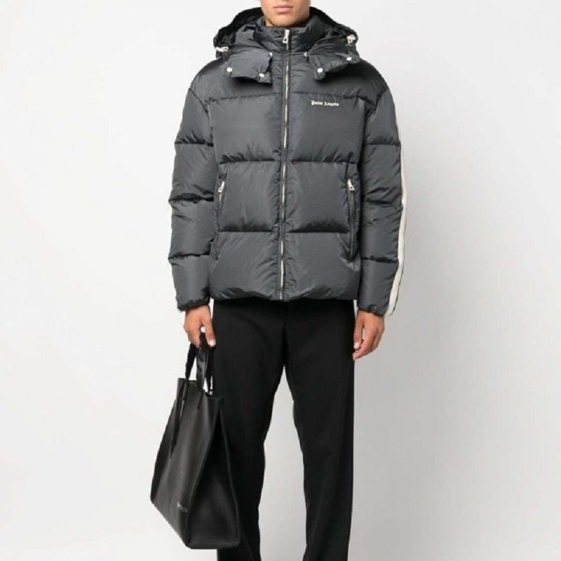 PALM ANGELS FW23  Solid Color Zip Hoodie Jacket - Dark Gray. PMED028F23FAB0040701 圖 5