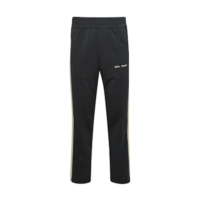 PALM ANGELS FW23 Classic Embroidered Logo Striped Knit Track Pants Dark Grey Men PMCJ020F23FAB0010701