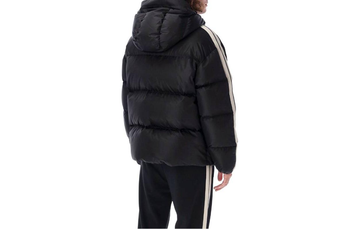 PALM ANGELS FW23 Solid Color Embroidered Zip Hoodie Jacket Men Black PMED028F23FAB0041001 圖 3