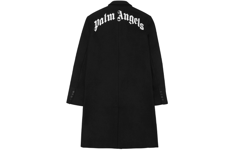 PALM ANGELS Gothic Logo Mid-Length Blazer . PMEA083E20FAB0011001