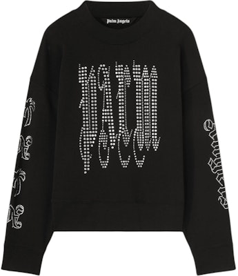 Sudadera Negra Palm Angels Gótica con Tachuelas PMBA026F24FLE0031072 Buy Sudadera Negra Palm Angels Gótica con Tachuelas PMBA026F24FLE0031072