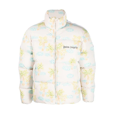 Palm Angels Graphic Print High-Neck Jacket PMED020S23FAB0010384