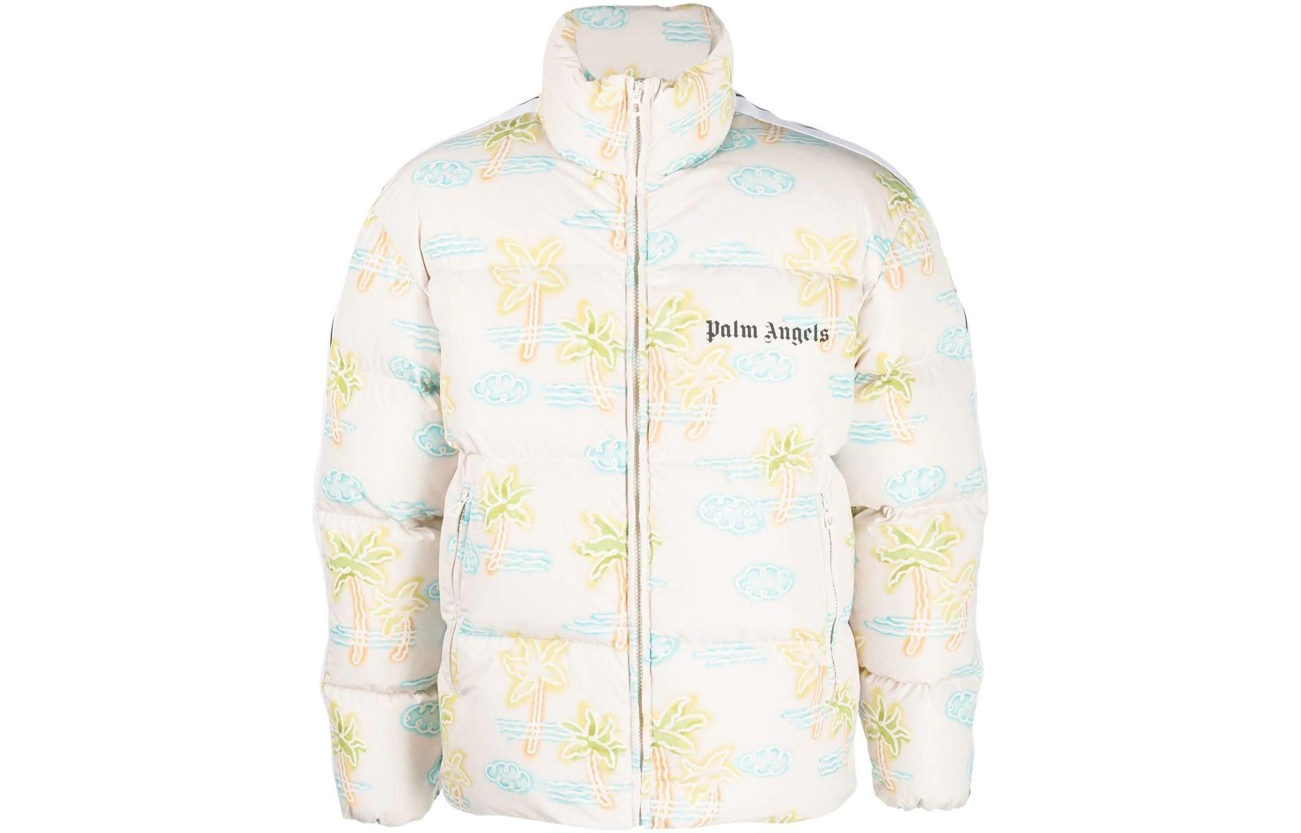 Order Palm Angels Graphic Print High-Neck Jacket PMED020S23FAB0010384