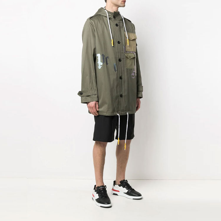 Purchase PALM ANGELS Jaket Parka Hijau dengan Cetakan Logo - Kasual dan Selesa. PMEC007R21FAB0015661