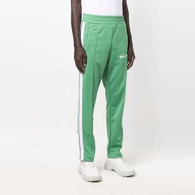 Palm Angels绿色条纹长裤带标志印花. PMCA007F21FAB0015501 Shop Palm Angels绿色条纹长裤带标志印花. PMCA007F21FAB0015501