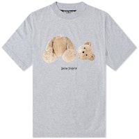 Palm Angels Headless Bear Graphic Grey Short-Sleeve T-Shirt Mens. PMAA001C99JER0010860 Palm Angels Headless Bear Graphic Grey Short-Sleeve T-Shirt Mens. PMAA001C99JER0010860