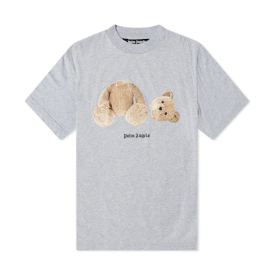Palm Angels Headless Bear Graphic Grey Short-Sleeve T-Shirt Mens. PMAA001C99JER0010860