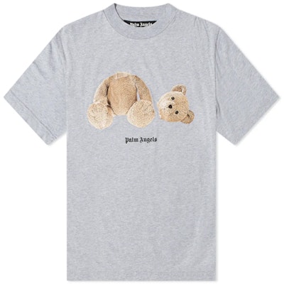 팜엔젤스 헤드리스 베어 그래픽 그레이 반팔 티셔츠 남성용. PMAA001C99JER0010860 Order 팜엔젤스 헤드리스 베어 그래픽 그레이 반팔 티셔츠 남성용. PMAA001C99JER0010860