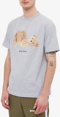 팜엔젤스 헤드리스 베어 그래픽 그레이 반팔 티셔츠 남성용. PMAA001C99JER0010860 Lookbook 팜엔젤스 헤드리스 베어 그래픽 그레이 반팔 티셔츠 남성용. PMAA001C99JER0010860