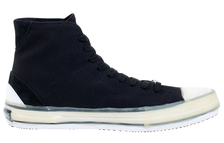 Order Palm Angels 高帮帆布鞋 '黑色' PMIA048R21LEA0021001