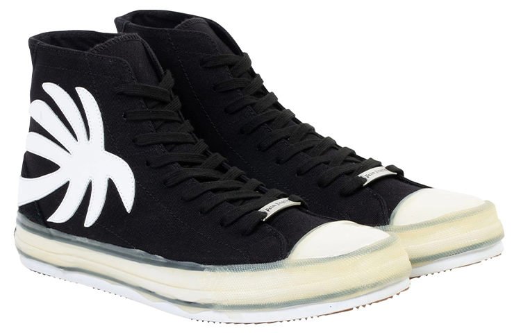 Lookbook Palm Angels 高帮帆布鞋 '黑色' PMIA048R21LEA0021001