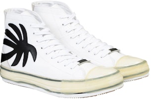 Palm Angels 白色高帮帆布鞋 PMIA048R21LEA0020110 Lookbook Palm Angels 白色高帮帆布鞋 PMIA048R21LEA0020110