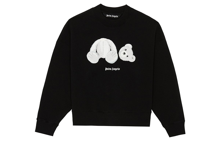 Palm Angels Ice Bear Graphic Pullover Hoodie Black PMBA026E20FLE0021001