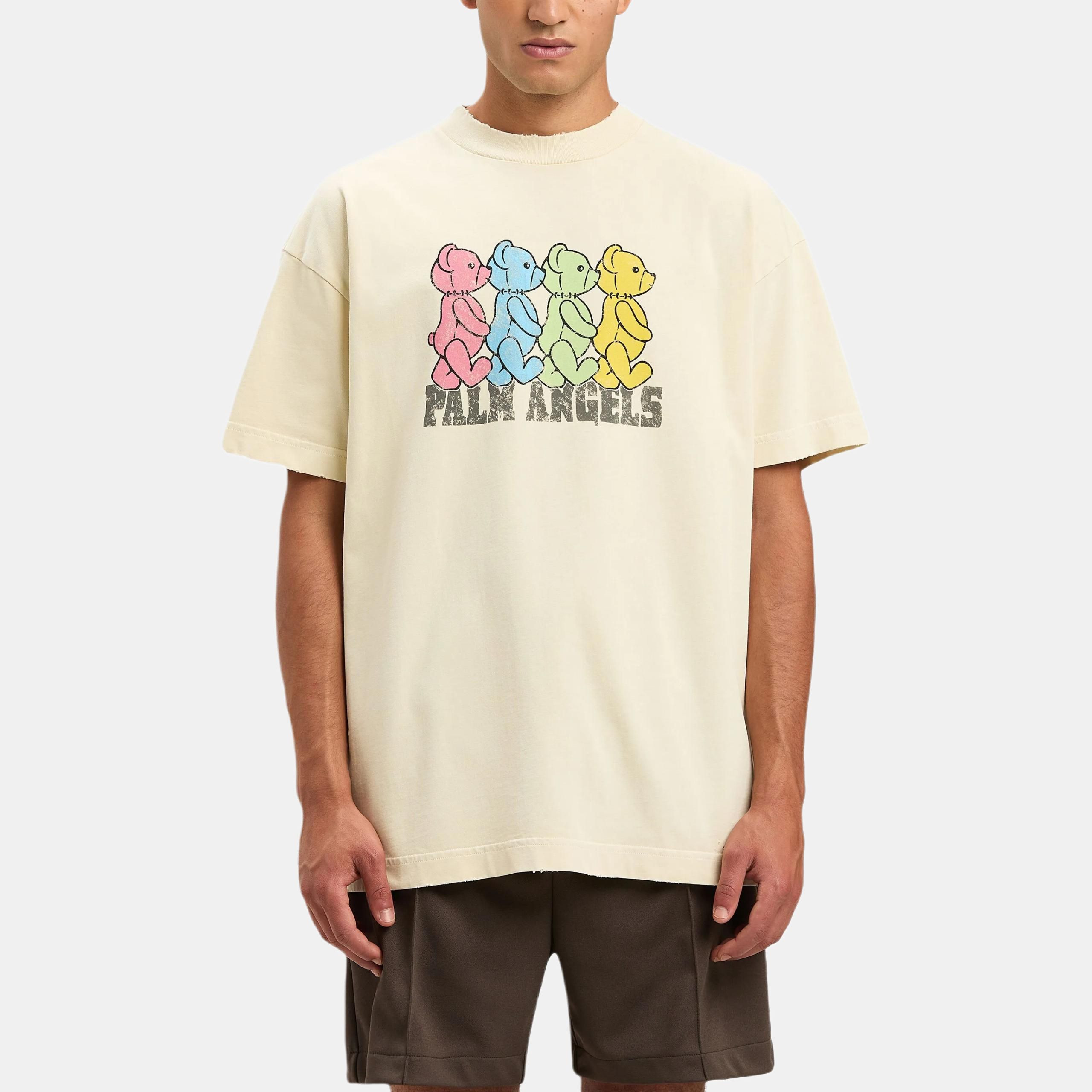 Palm Angels Ivory White  Graphic Print Oversized Crewneck T-Shirt. PMAA001S25JER0060B84 圖 3