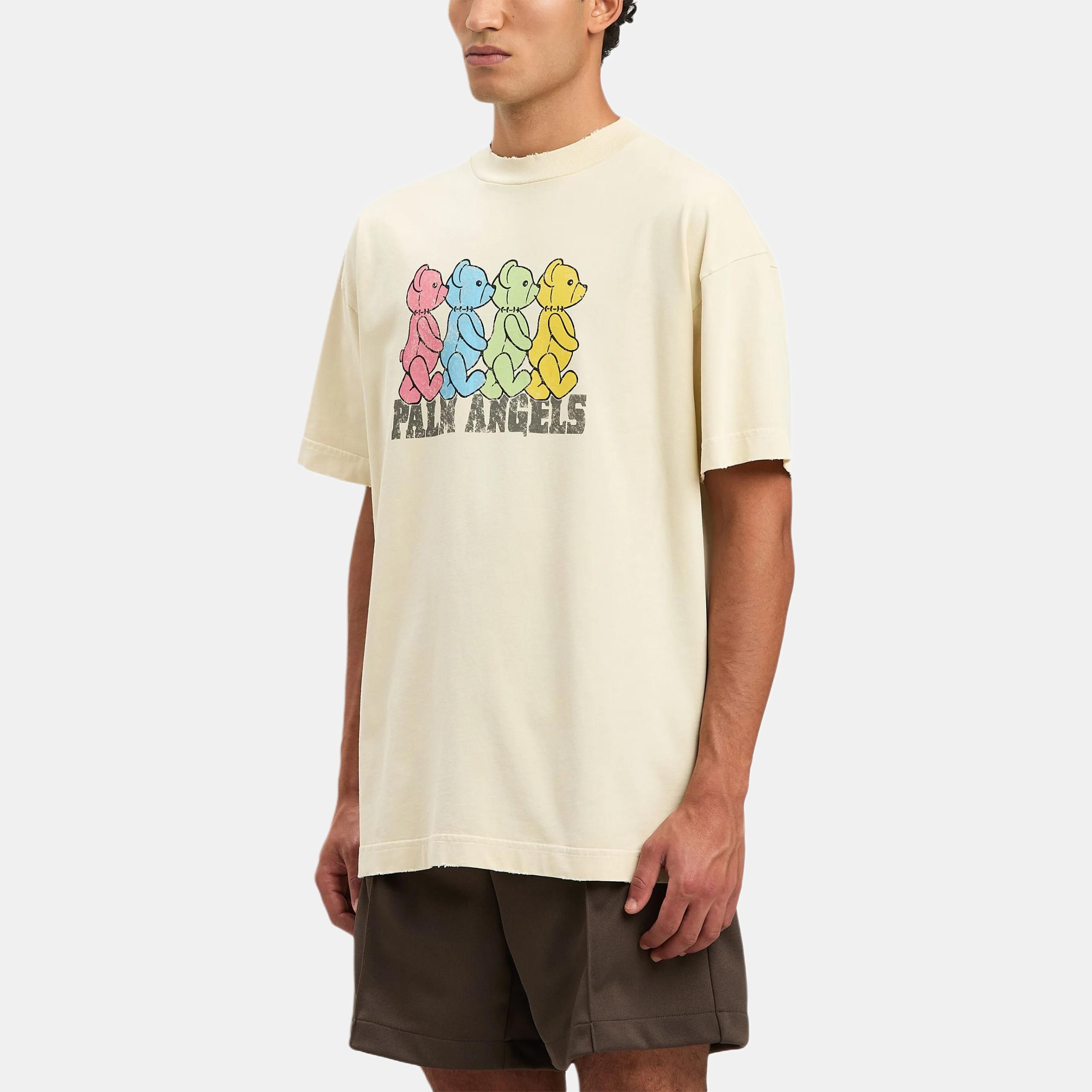 Palm Angels Ivory White  Graphic Print Oversized Crewneck T-Shirt. PMAA001S25JER0060B84 圖 4