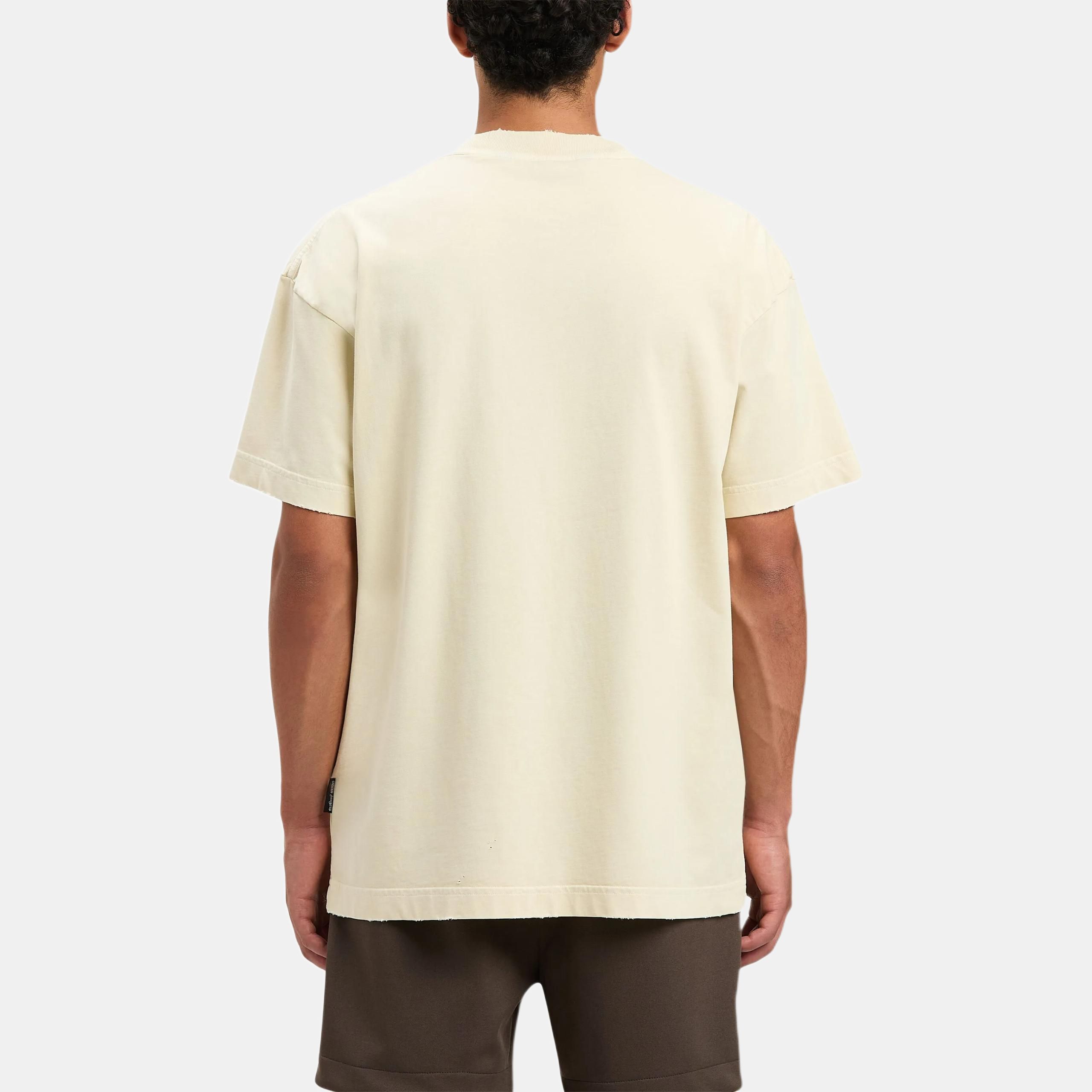 Palm Angels Ivory White  Graphic Print Oversized Crewneck T-Shirt. PMAA001S25JER0060B84 圖 5