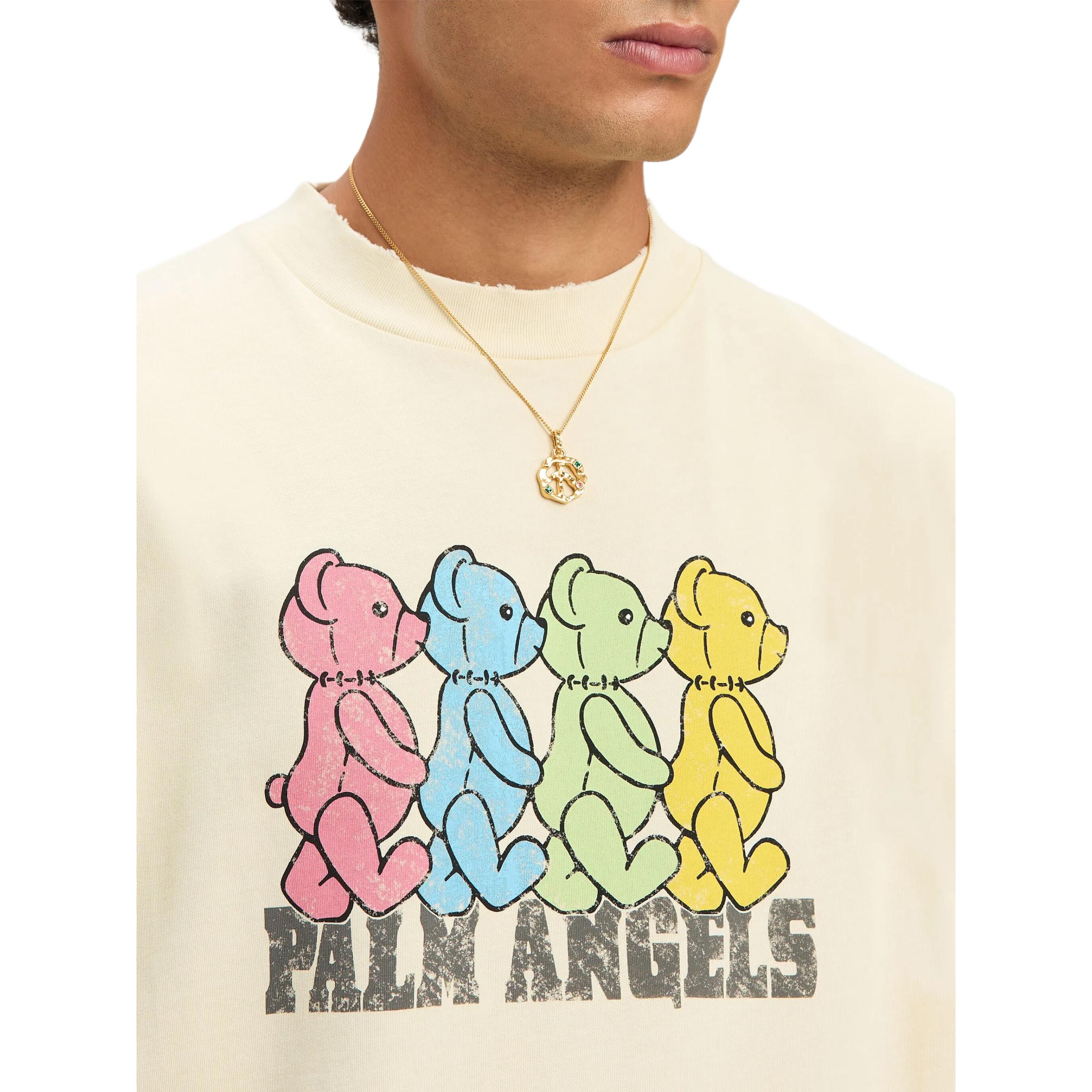 Palm Angels Ivory White  Graphic Print Oversized Crewneck T-Shirt. PMAA001S25JER0060B84 圖 7