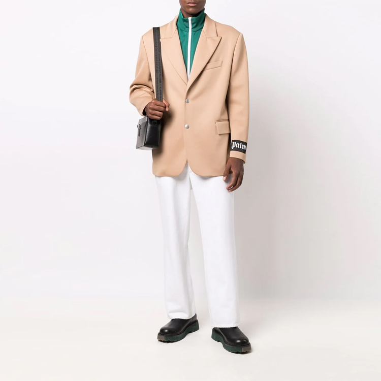 Palm Angels Khaki Double Layered Logo Sports Blazer Jacket. PMEN018F21FAB0016157 圖 3