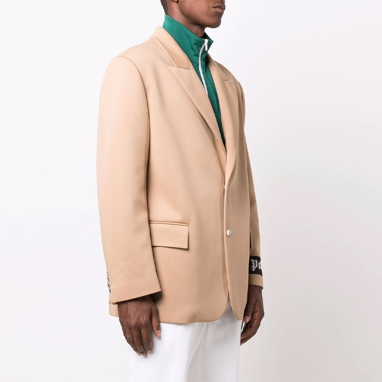 Palm Angels Khaki Double Layered Logo Sports Blazer Jacket. PMEN018F21FAB0016157 圖 4