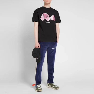 PALM ANGELS Kill The Bear Camiseta Negra Gráfica Morada Manga Corta PMAA001F194130031028 Sizing PALM ANGELS Kill The Bear Camiseta Negra Gráfica Morada Manga Corta PMAA001F194130031028