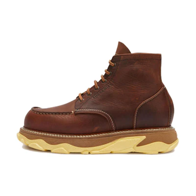 Palm Angels Leather Ankle Boots 'CMFT Strap Brown'