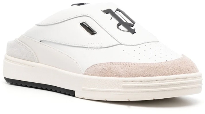 Palm Angels Sepatu Mule Kulit Flat Ujung Bulat 'Putih' PMIJ003S23LEA0010110 Order Palm Angels Sepatu Mule Kulit Flat Ujung Bulat 'Putih' PMIJ003S23LEA0010110