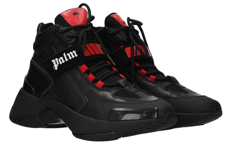 Palm Angels Leather Sneaker 'Black' 圖 2