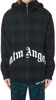 팜엔젤스 레터 로고 프린트 후드 셔츠 재킷 그린 가을 컬렉션 PMGA042E20FAB0015701 Shop 팜엔젤스 레터 로고 프린트 후드 셔츠 재킷 그린 가을 컬렉션 PMGA042E20FAB0015701