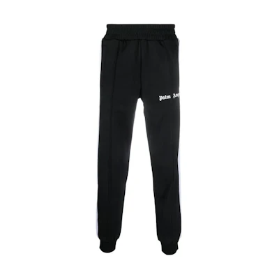 Palm Angels Letter Print Elastic Waist Joggers Black PMCJ002C99FAB0021001