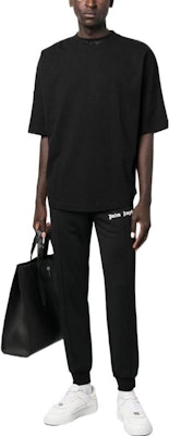 Palm Angels 字母印花松紧腰休闲裤 黑色 PMCJ002C99FAB0021001 Lookbook Palm Angels 字母印花松紧腰休闲裤 黑色 PMCJ002C99FAB0021001