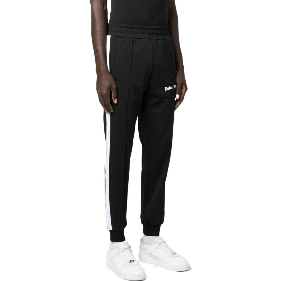 Purchase Palm Angels 字母印花松紧腰休闲裤 黑色 PMCJ002C99FAB0021001
