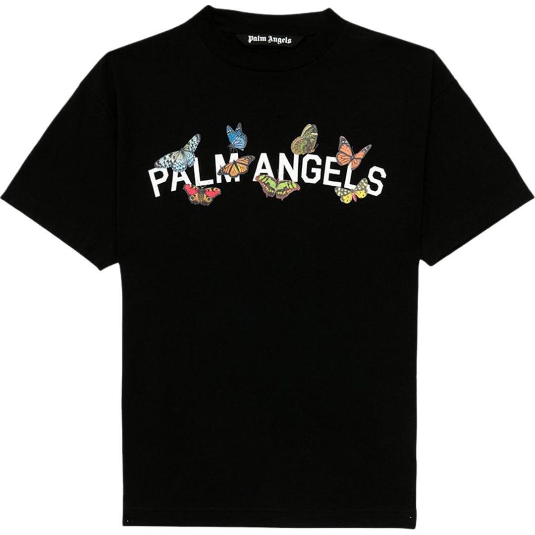 Palm Angels Logo Butterfly Crewneck  T-Shirt Black. PMAA001S204130041001 圖 2