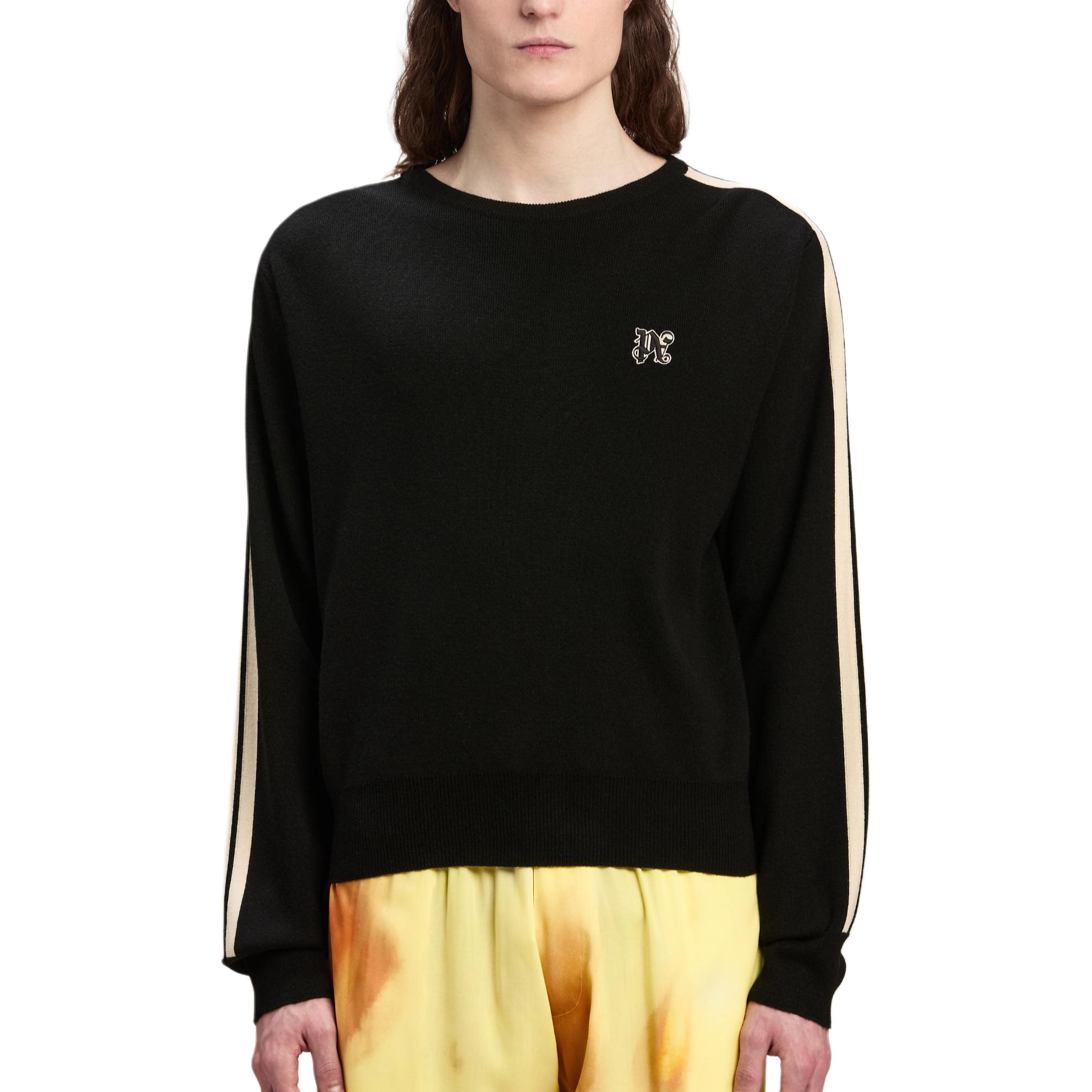 Lookbook Suéter de Manga Larga Palm Angels Logo Negro. PMHE075F24KNI0011003