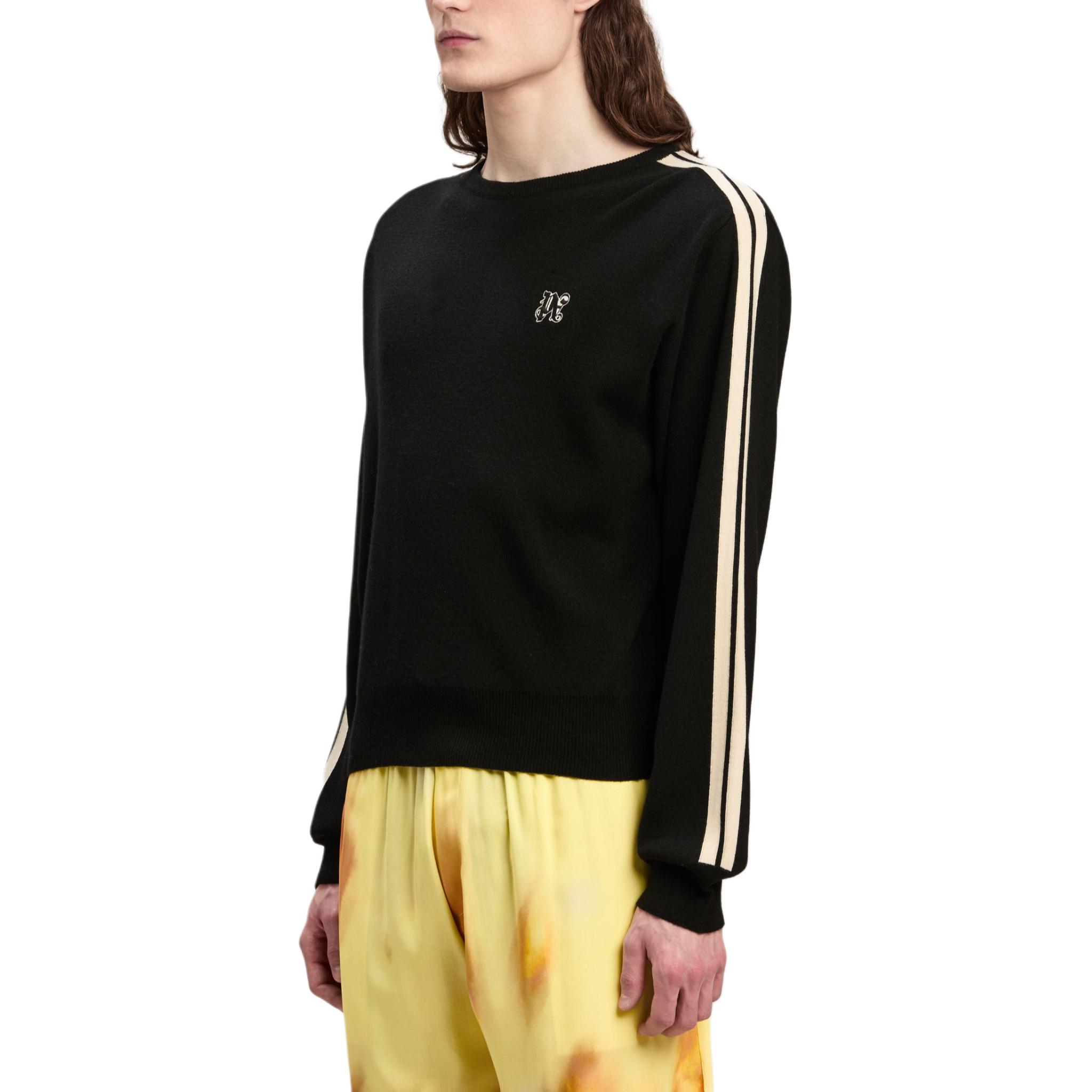 Purchase Suéter de Manga Larga Palm Angels Logo Negro. PMHE075F24KNI0011003