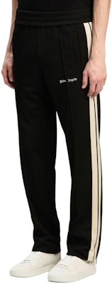 Palm Angels Logo Embroidered Knit Track Pants Black Elastic Waist PMCJ020C99FAB0011003 Purchase Palm Angels Logo Embroidered Knit Track Pants Black Elastic Waist PMCJ020C99FAB0011003