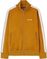 Palm Angels Logo Embroidered Zip Pocket Jacket Gold Brown Male Long Sleeve. PMBD058F24FAB0036403 Palm Angels Logo Embroidered Zip Pocket Jacket Gold Brown Male Long Sleeve. PMBD058F24FAB0036403