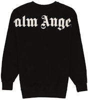 PALM ANGELS Logo Over Sweatshirt Mandarin Collar Black. PMBA021E194410021001 PALM ANGELS Logo Over Sweatshirt Mandarin Collar Black. PMBA021E194410021001