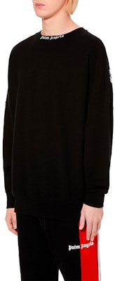 パームエンジェルス ロゴ オーバースウェットシャツ マンダリンカラー ブラック PMBA021E194410021001 Details for パームエンジェルス ロゴ オーバースウェットシャツ マンダリンカラー ブラック PMBA021E194410021001