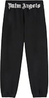 Palm Angels Logo Print Elastic Waist Casual Pants Black PMCH013F24FLE0021003 Palm Angels Logo Print Elastic Waist Casual Pants Black PMCH013F24FLE0021003