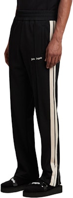 Palm Angels Logo Print Elastic Waist Casual Pants Men Black PMCJ020S24FAB0011003 Purchase Palm Angels Logo Print Elastic Waist Casual Pants Men Black PMCJ020S24FAB0011003