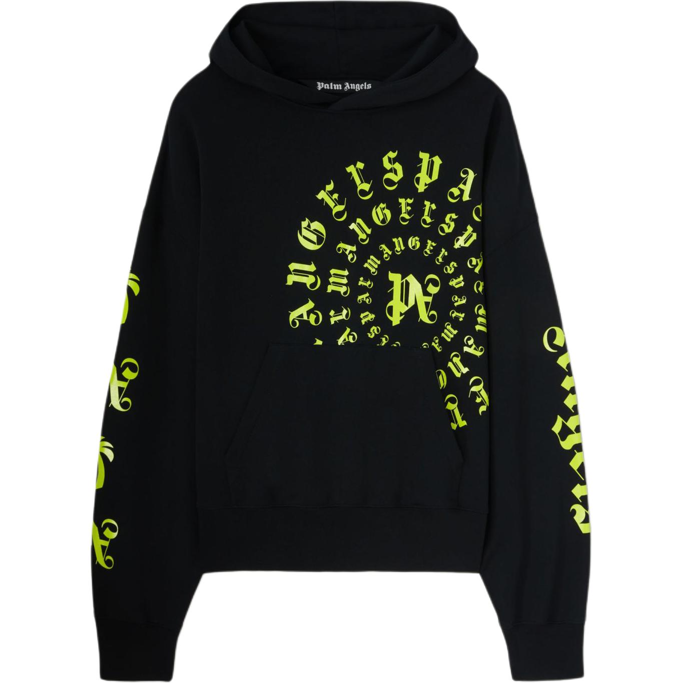 Palm Angels Logo Print Hoodie  Black PMBB058F24FLE0071054