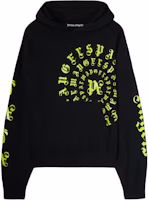 Palm Angels Logo Print Hoodie Black PMBB058F24FLE0071054 Palm Angels Logo Print Hoodie Black PMBB058F24FLE0071054