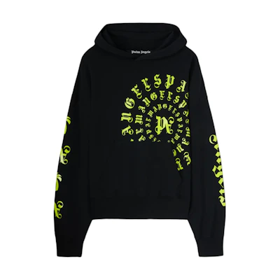 Palm Angels Logo Print Hoodie Black PMBB058F24FLE0071054