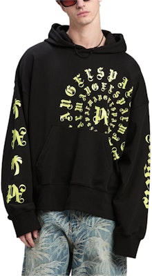 Palm Angels Hoodie Logo Print Hitam PMBB058F24FLE0071054 Lookbook Palm Angels Hoodie Logo Print Hitam PMBB058F24FLE0071054