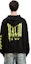 Shop Palm Angels Hoodie Logo Print Hitam PMBB058F24FLE0071054