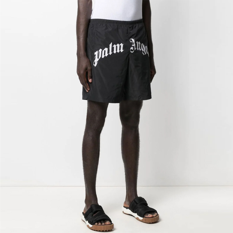 Details for パームエンジェルス ロゴプリント ルーズフィットショーツ ブラック PMFA005S21FAB0011001