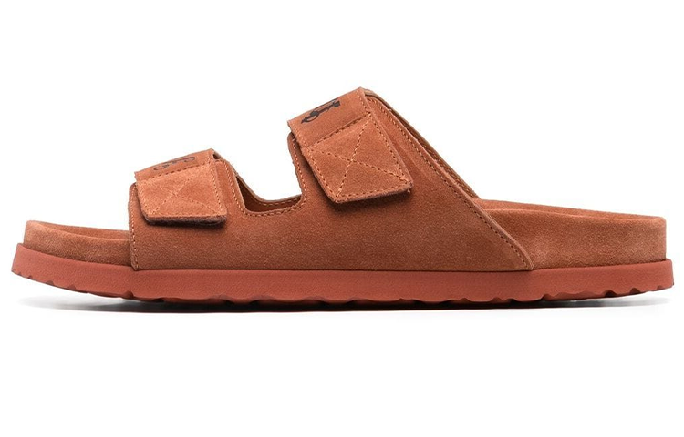 Palm Angels Logo Print Sandal 'Cognac Black'