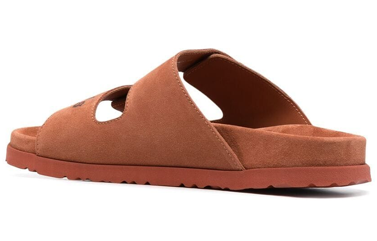 Palm Angels Logo Print Sandal 'Cognac Black' 圖 4