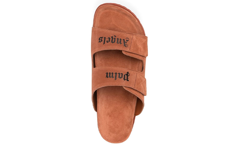 Palm Angels Logo Print Sandal 'Cognac Black' 圖 5