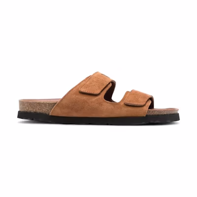 Palm Angels Logo Print Slide Sandals Sand 'Brown'